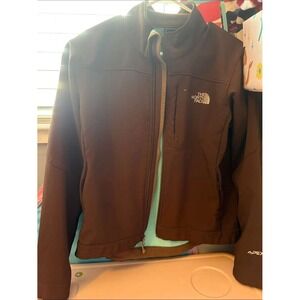 The North Face Apex Bionic Softshell Jacket Womens Medium Brown Turquoise Fleece